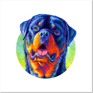 Colorful Rottweiler Dog Posters and Art